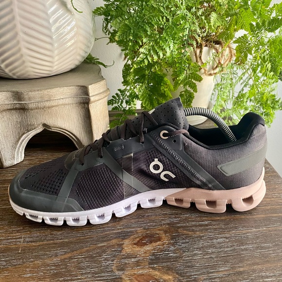 On Cloud Cloudflow 2.0 Rock Grey Rose Athletic Running Sneakers Shoes Womens 11 - Picture 5 of 12